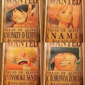 One Piece Dead Or Alive Wanted Posters Bundle